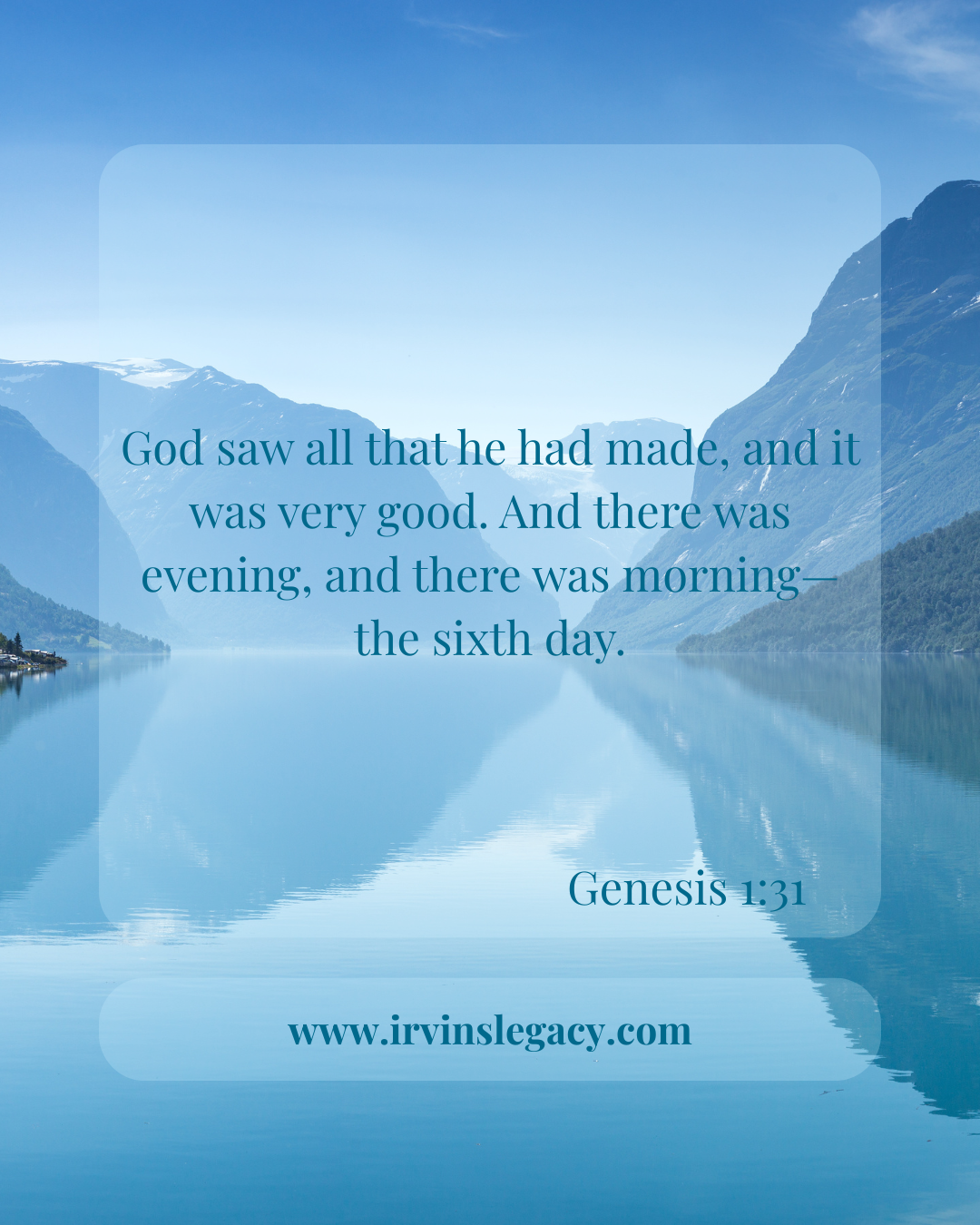 Getting to Know God - Irvin's Legacy